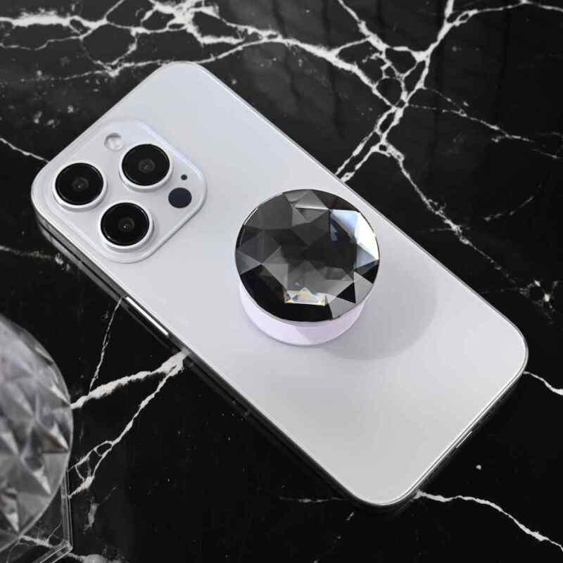 Stalak za telefon Pop Crystal, Crni