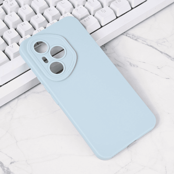 Silikonska maska za Honor 400 Pro Pro Camera, Svetloplava
