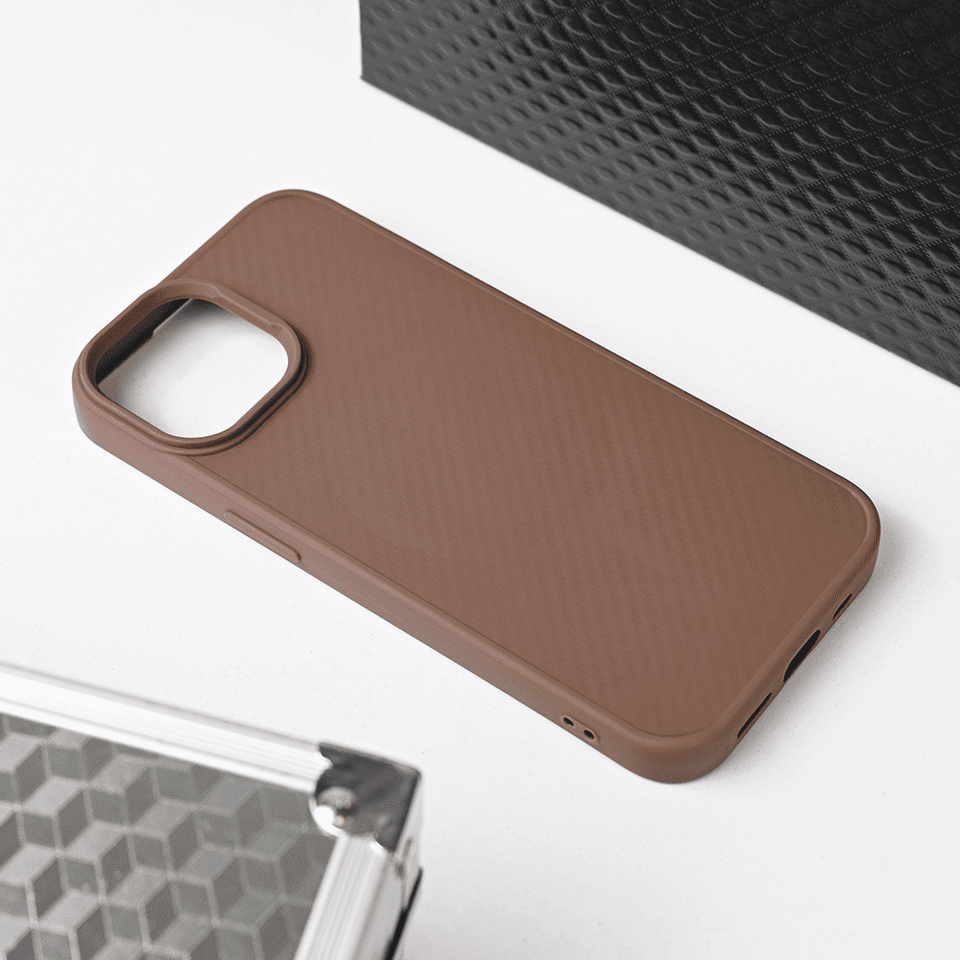 Maska za iPhone 13 6.1 Magsafe Kevlar, Braon