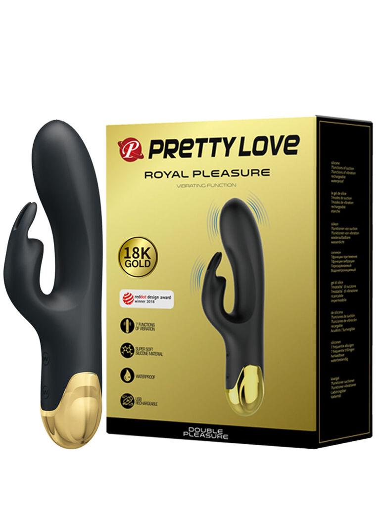 Vibrator Double Pleasure, Silikonski, 19.2cm, Crni