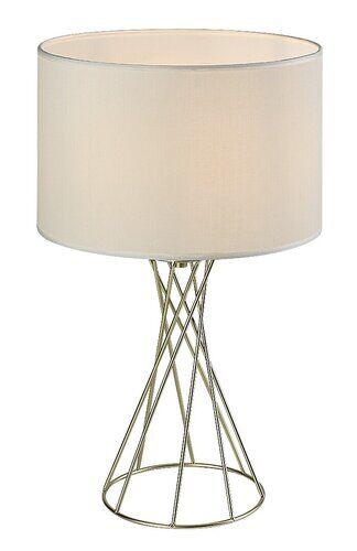 Rabalux Stona lampa Nivra, E27, 50cm, Belo-zlatna