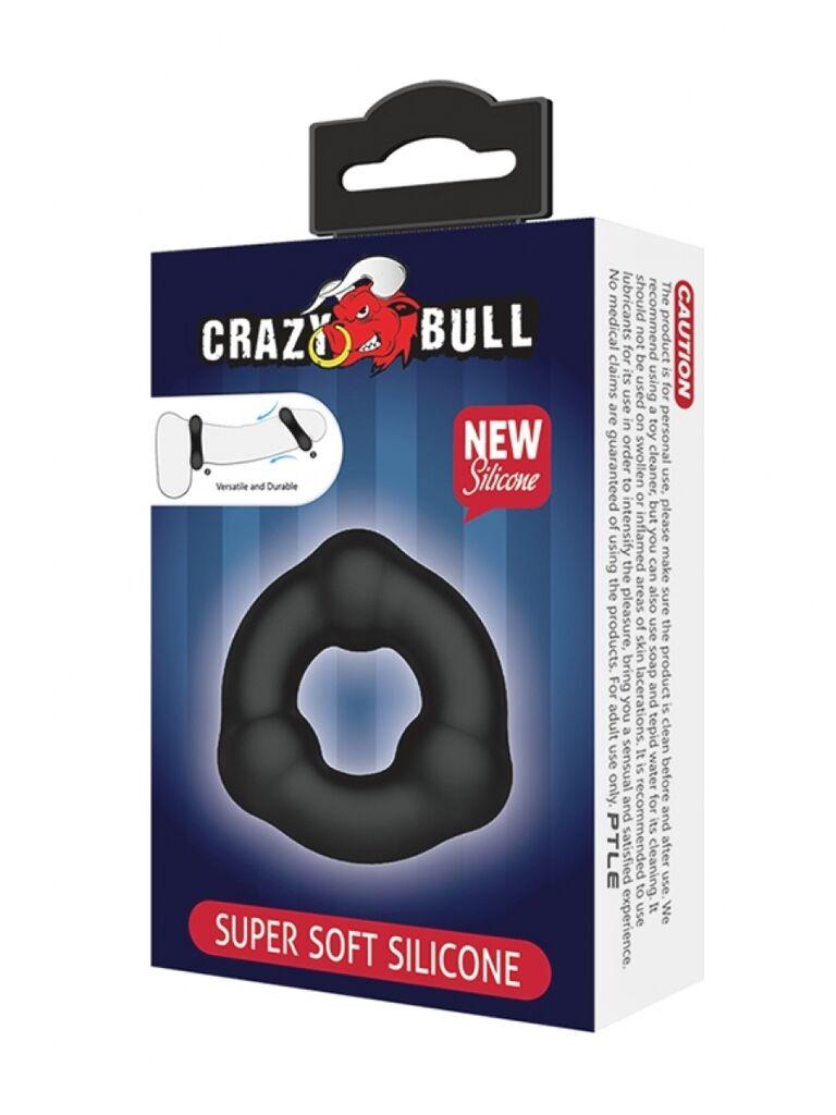 Prsten za penis Crazy Bull, Crni