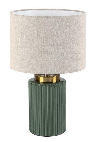 Rabalux Stona lampa od keramike Glovy, E14, 34cm, Zeleno-bela