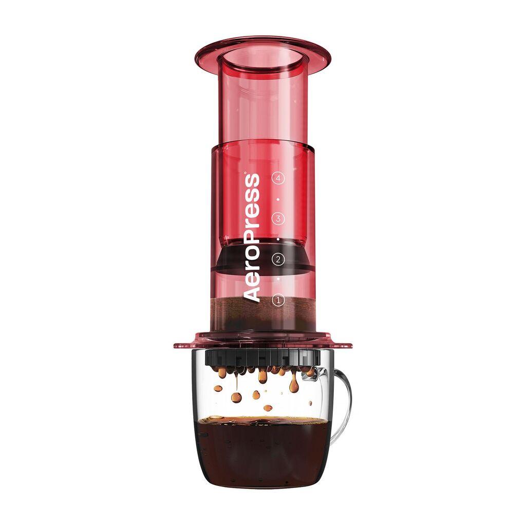 Aeropress Prenosivi aparat za kafu Clear, Crveni