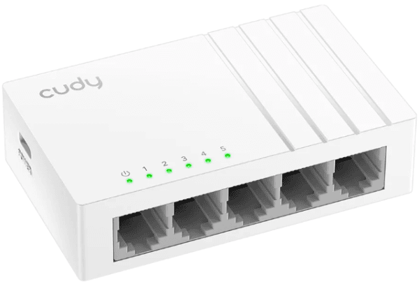 Cudy Switch GS105U, 5-portni Gigabit Ethernet, USB-C napajanje