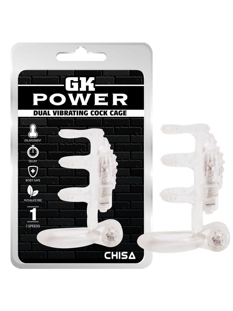 Prsten za penis Dupli vibro, Vibrirajući, Beli