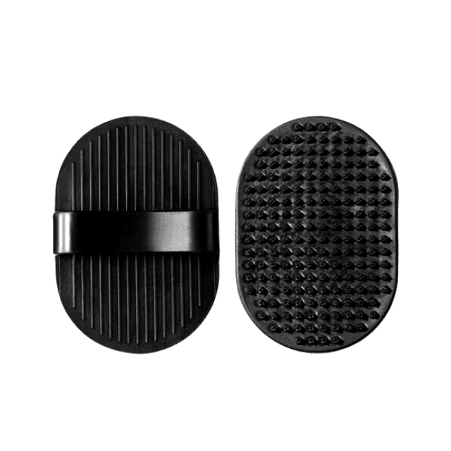 Gumena četka za kupanje psa, 13x9cm, Crna