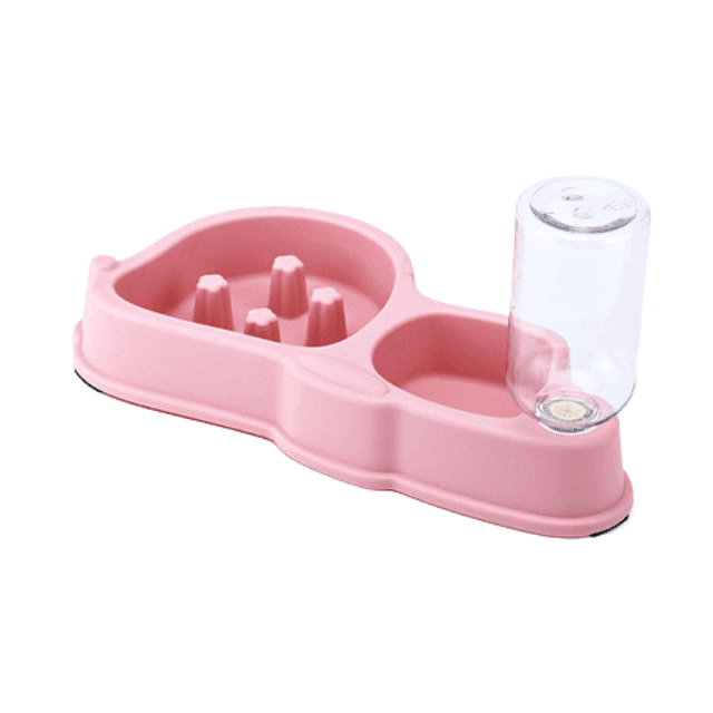 Slow Činija za pse sa dispenzerom 33x18x17.4cm, Roze