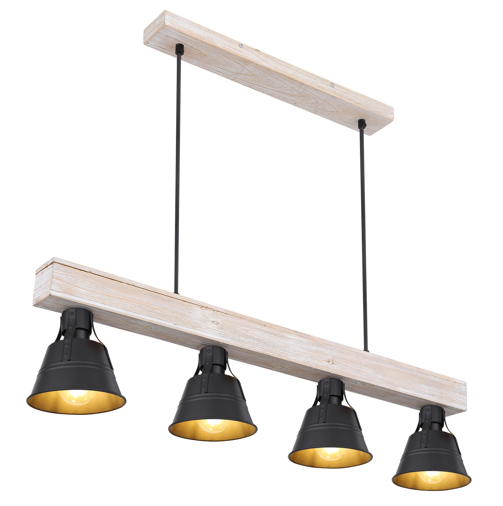 Viseća lampa od drveta, 4x E27