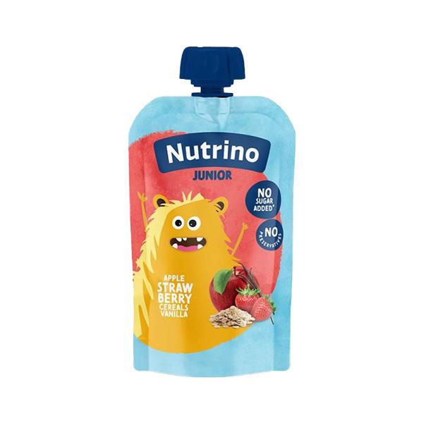 NUTRINO Pire od voća Junior, Jabuka, Jagoda, Žitarice, Vanila, 180g
