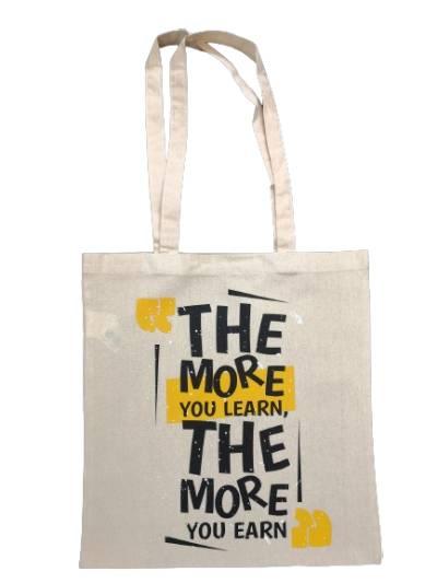 Gift Hub Ceger The More you learn, 38x42 cm, Bež
