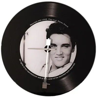 Widdop & Co Zidni sat Elvis Iconic Record, Crni