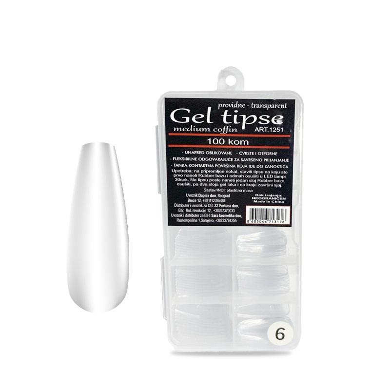 Claser Gel tipse, medium coffin