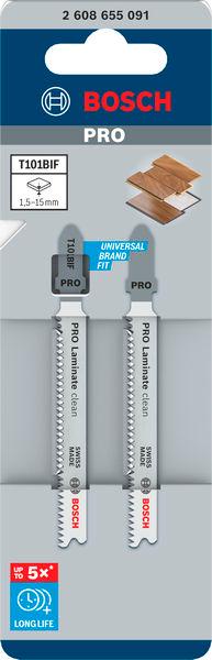 Bosch Set listova za ubodnu testeru Pro Laminate Clean T101BIF 2608655091, 83 mm
