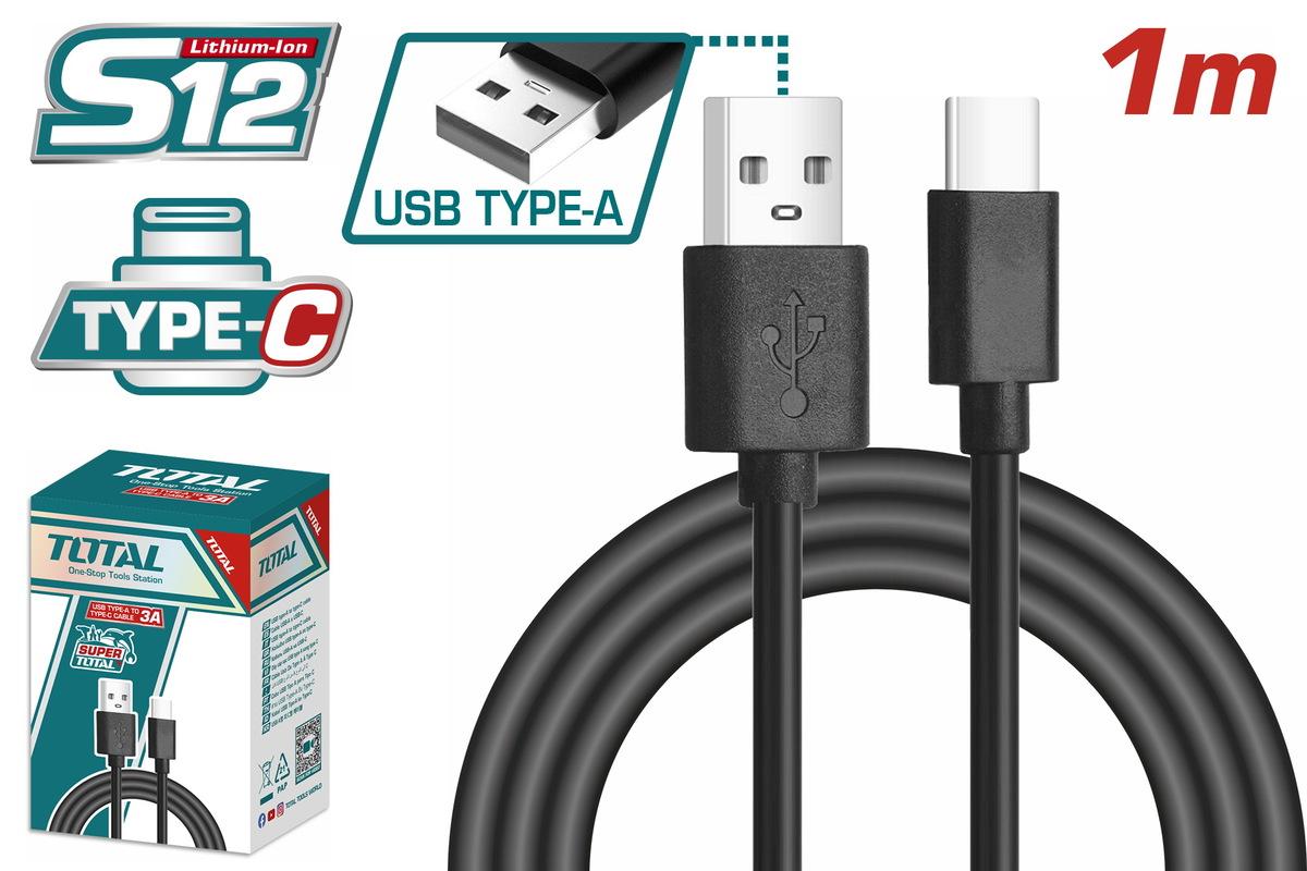 Total Kabl USB-C TIUCC01, 1m, 3A