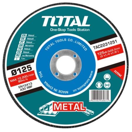 Total Brusna ploča za metal TAC2231251, 125x6x22.2mm