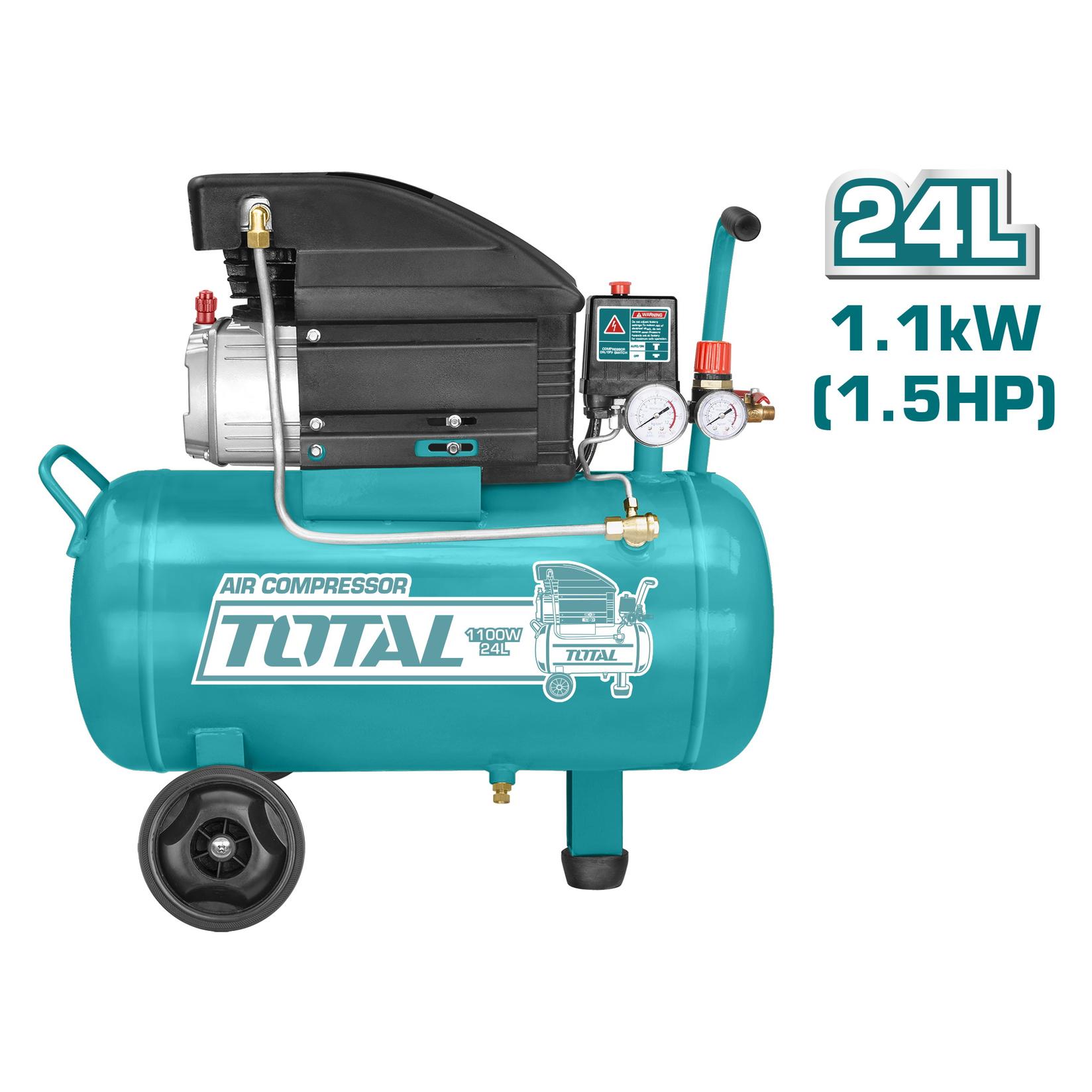 Total Kompresor TC202461E, 24L, 1.1kW, Uljani