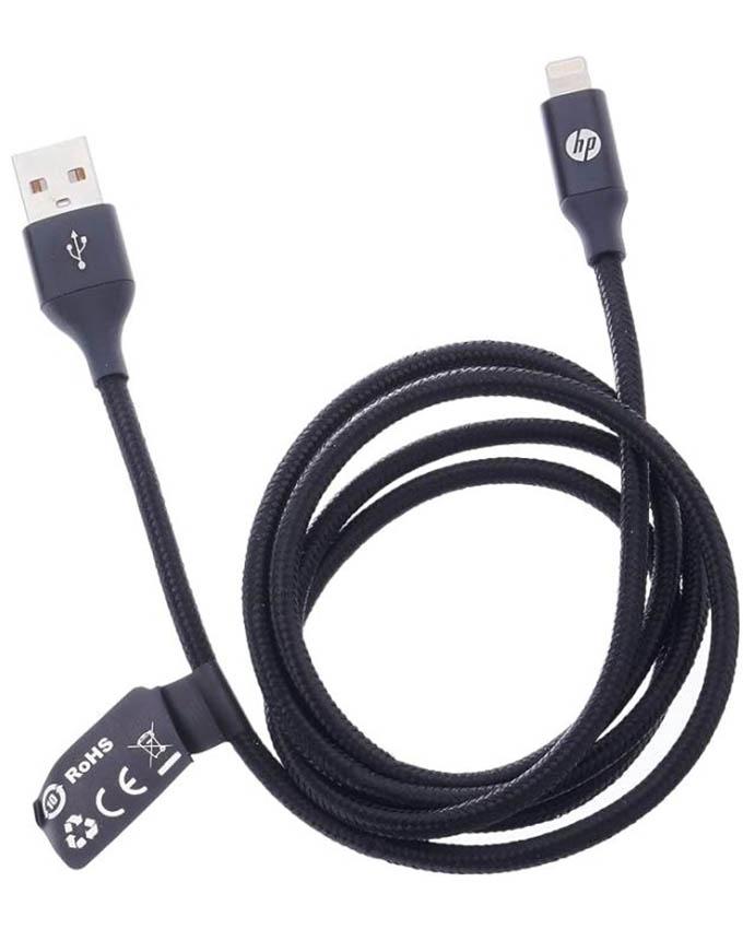 HP Kabl DHC-MF101, USB A, MFI, NA, Lightning, 100cm, Crni
