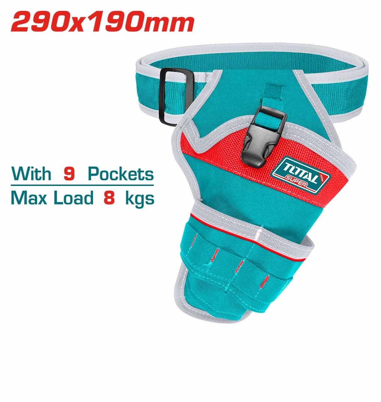 Total Pojas-držač za šrafilicu THT16P30125, 8kg nosivost, 9 džepova