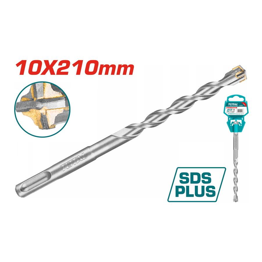 Total SDS plus burgija TAC311003C, 10 x 210mm, Krstasti vrh