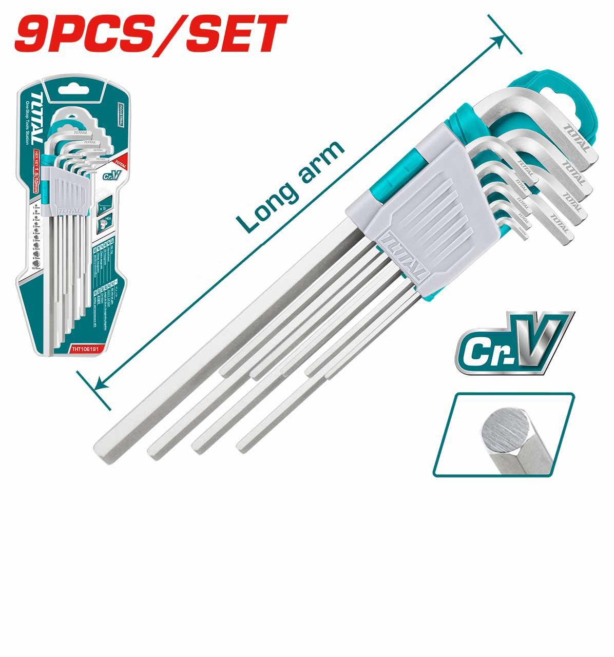Total Set imbus ključeva 1.5-10mm THT106191, 9 komada
