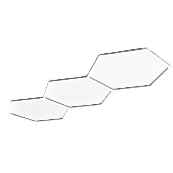 XLED Šestougaona LED plafonjera, 3 glave, 128W, 6500K 100-110Lm/W