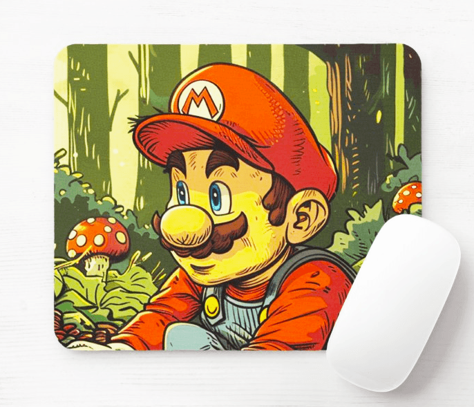 Podloga za miš Mario u pečurkama, Šarena