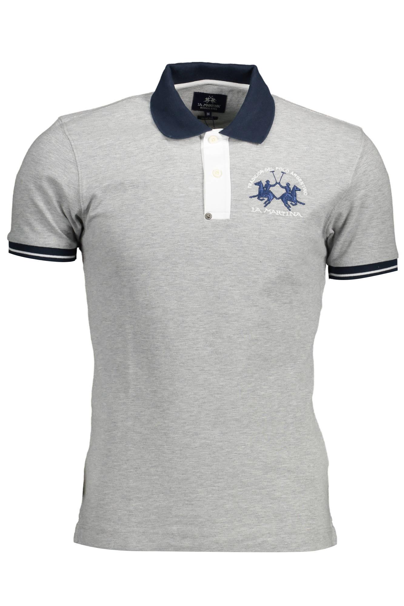 LA MARTINA Muška polo majica TMP005-PK001_GRIGIO_01001, Siva