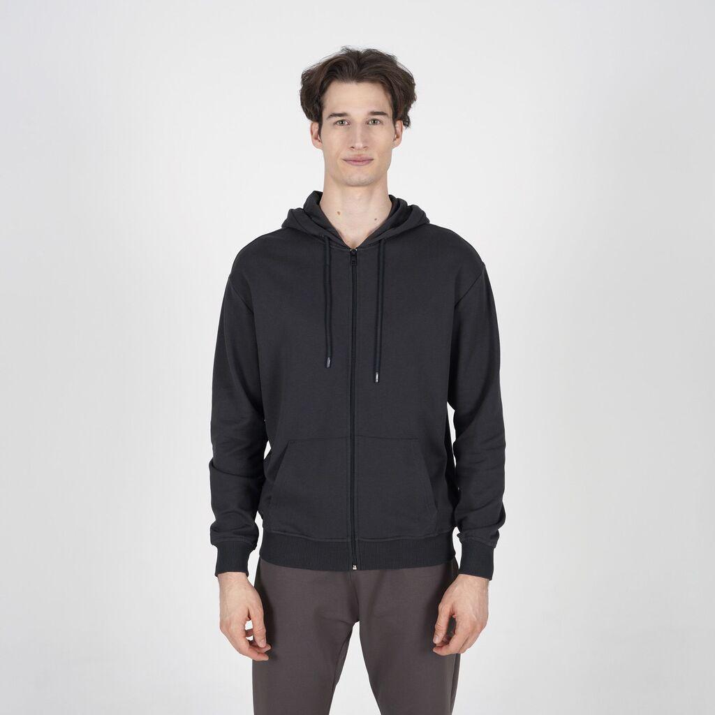 La Terra Muški duks sa kapuljačom Fausto full zip hoody, Crni
