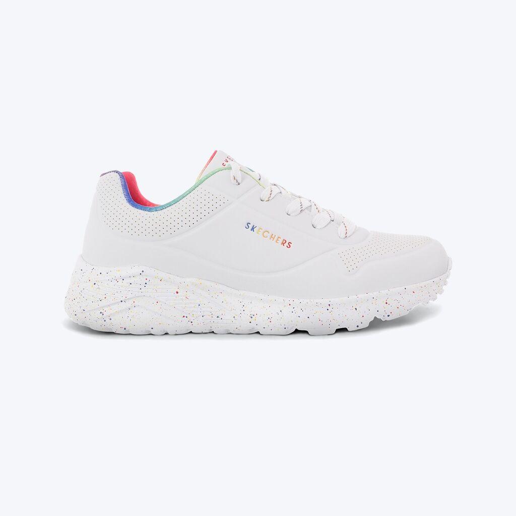 Skechers Patike za devojčice Uno lite rainbow speck, Bele