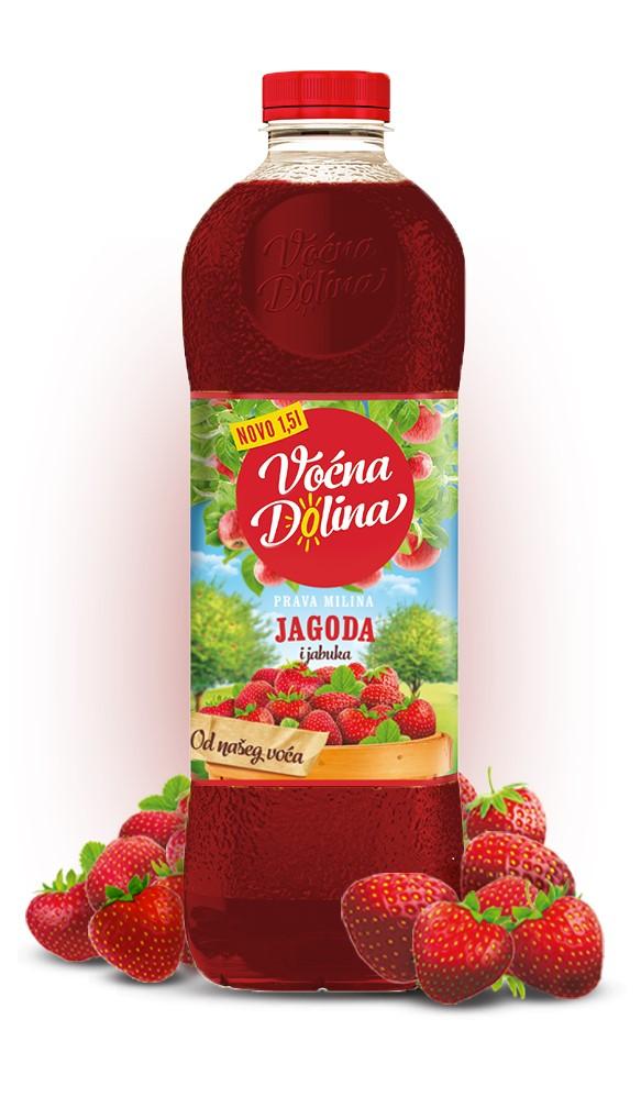 Fruvita Sok Voćna dolina, Jagoda i jabuka, 1.5l