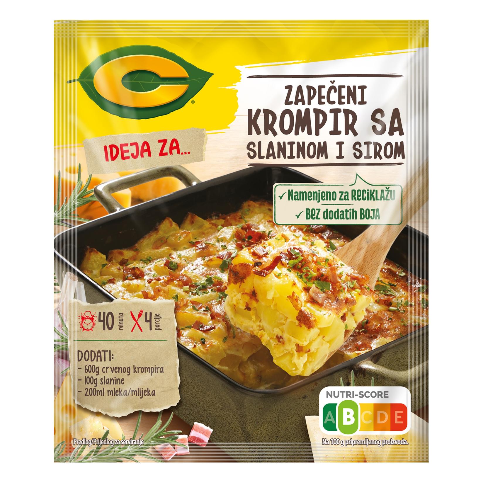 C Ideja za Zapečeni krompir sa slaninom i sirom, 35g
