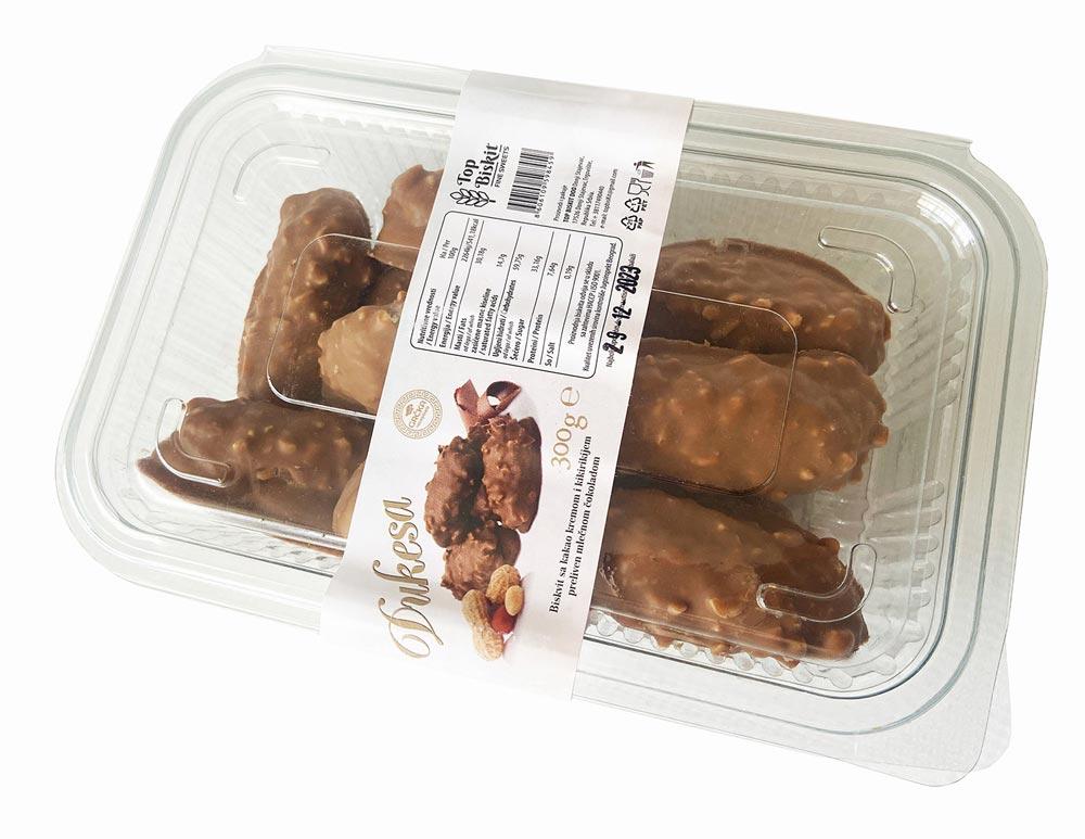 Top Biskit Biskvit Dukesa, Čokolada i kikiriki, 300g