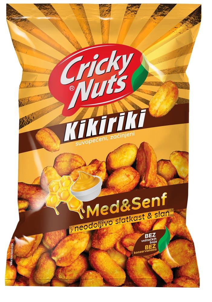 Cricky Nuts Kikiriki med i senf, Suvopečeni, Začinjeni, 150 g