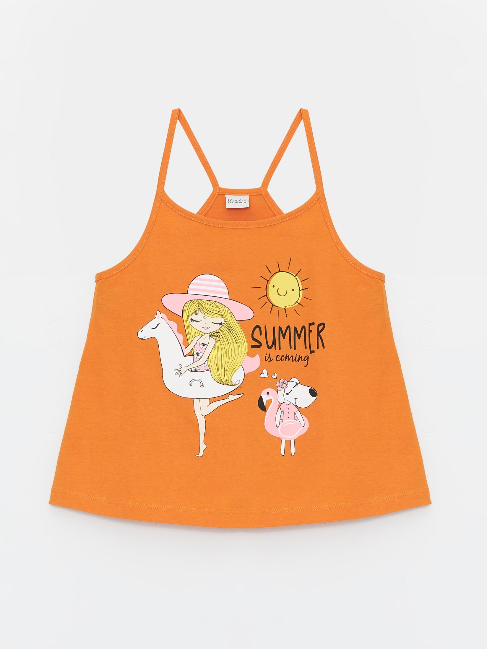 LC Waikiki Majica za devojčice S4GD11Z4-YA0, Narandžasta