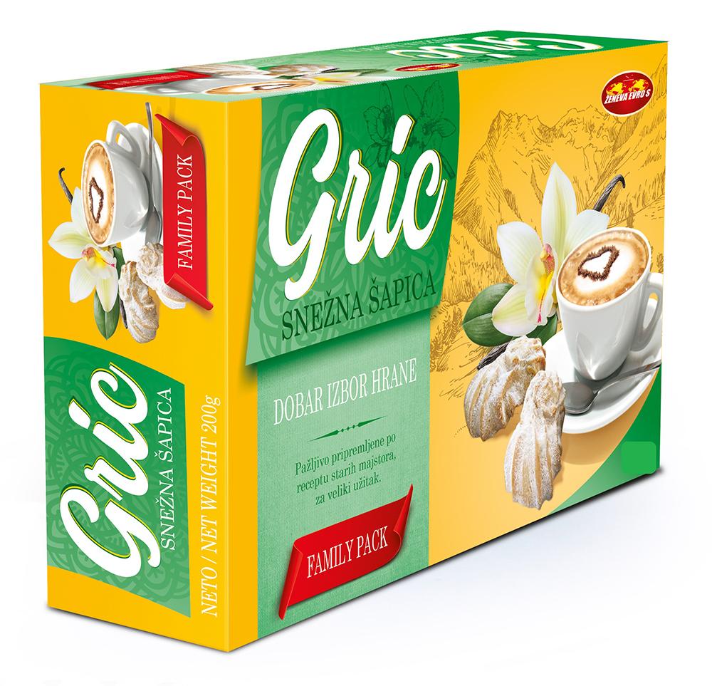 Ženeva Keks Snežna šapica Gric, 180g