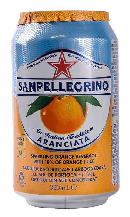 Sanpellegrino Gazirani sok od pomorandže Aranciata, Limenka, 0.33l
