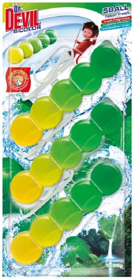 Dr Devil WC kuglice Natur fresh, 3x35g