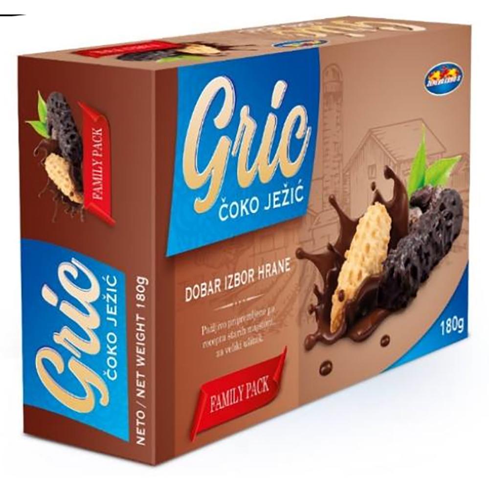 Ženeva evro S Gric keks čoko ježić, 180g