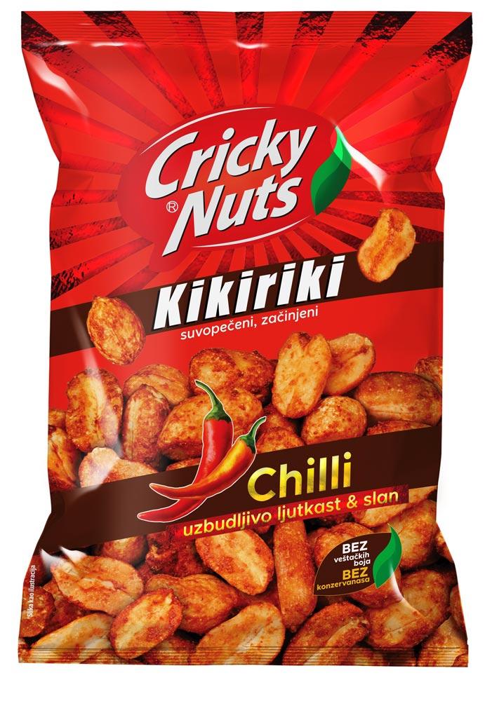 Cricky Nuts Kikiriki chilli, Suvopečeni, Začinjeni, 150g