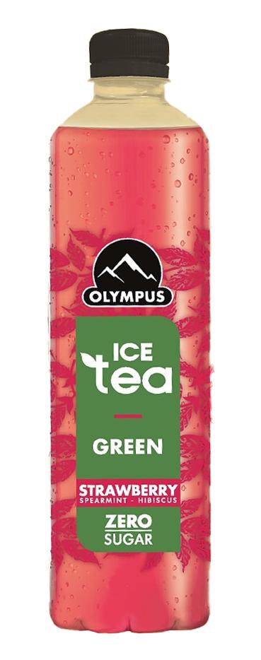 Olympus Ledeni zeleni čaj, Jagoda, Hibiskus, Menta, Bez šećera, 0.5l