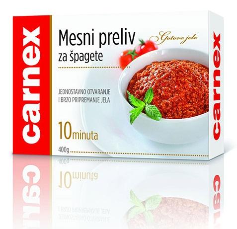 Carnex Mesni preliv za špagete, 400g