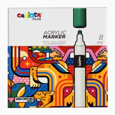 Set Akrilnih markera Carioca Plus, 8 komada
