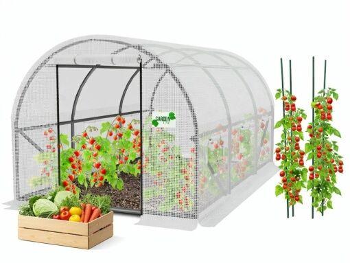 Tunel za staklenik Čomik bašta, 3 segmenta, 4x2,5x2 m, beli