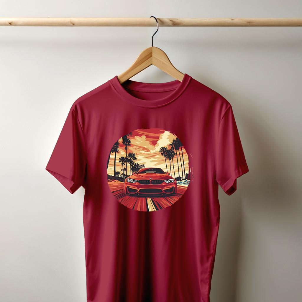 Camiseta Majica sa štampanim printom Cam 839, Muška, Višnja