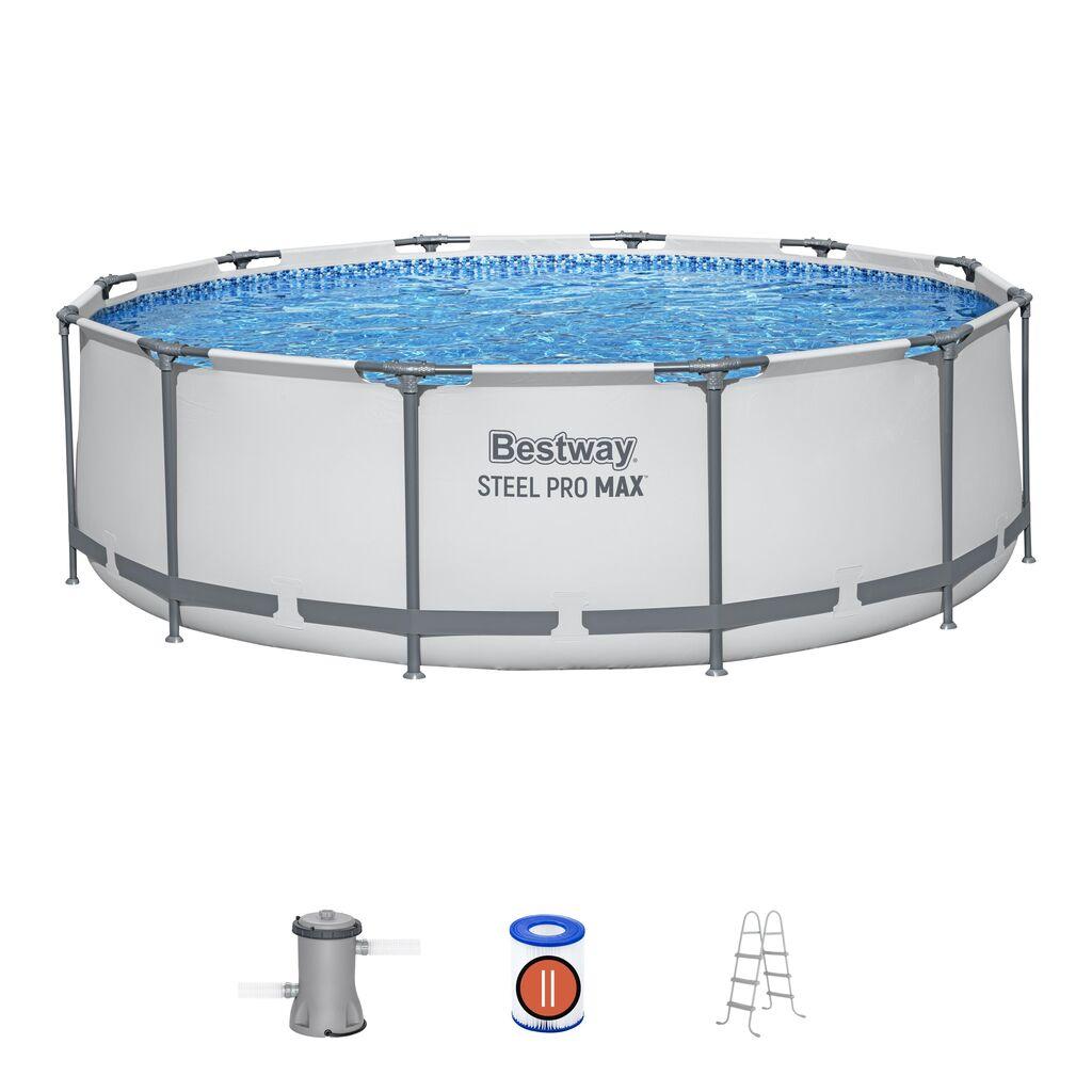 Bestway Bazen metalne konstrukcije 9150, 3.66m x 1m, Sivi