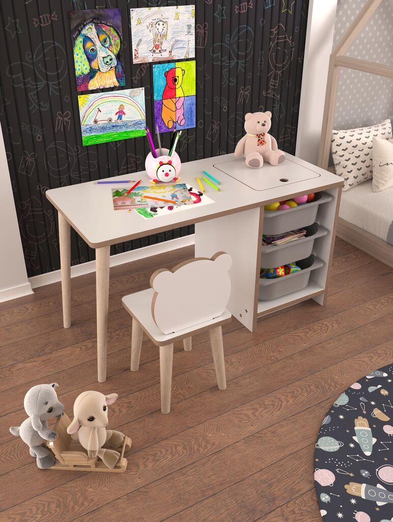 Hanah Home Radni sto Soho, 90x50x42 cm, Sivi