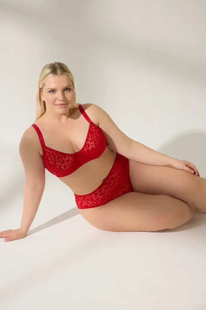 Trendyol Curve Ženski set donjeg veša Tbbaw25Dg00001, Crveni