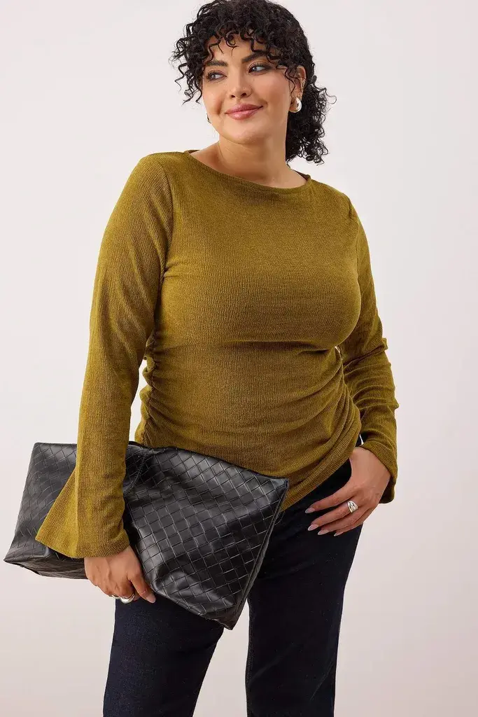 Trendyol Curve Ženska bluza TBBAW26AF00067, Zelena