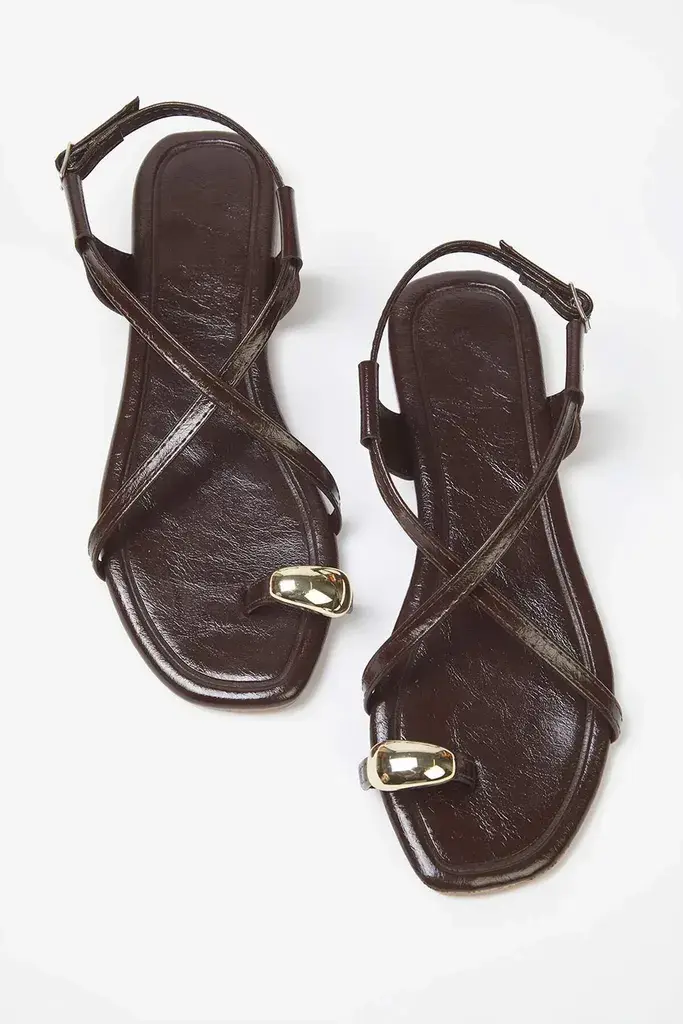 Trendyol Shoes Ženske sandale Takss25Sd00067, Braon